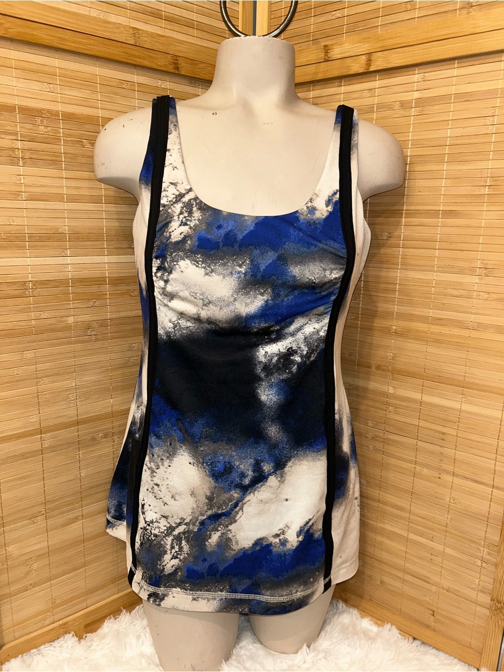 Lululemon Athletica Women Wholehearted Milky Way Multi Tank Built In Bra size 10